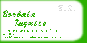 borbala kuzmits business card